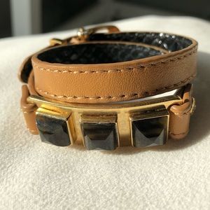Henri Bendel leather wrap bracelet